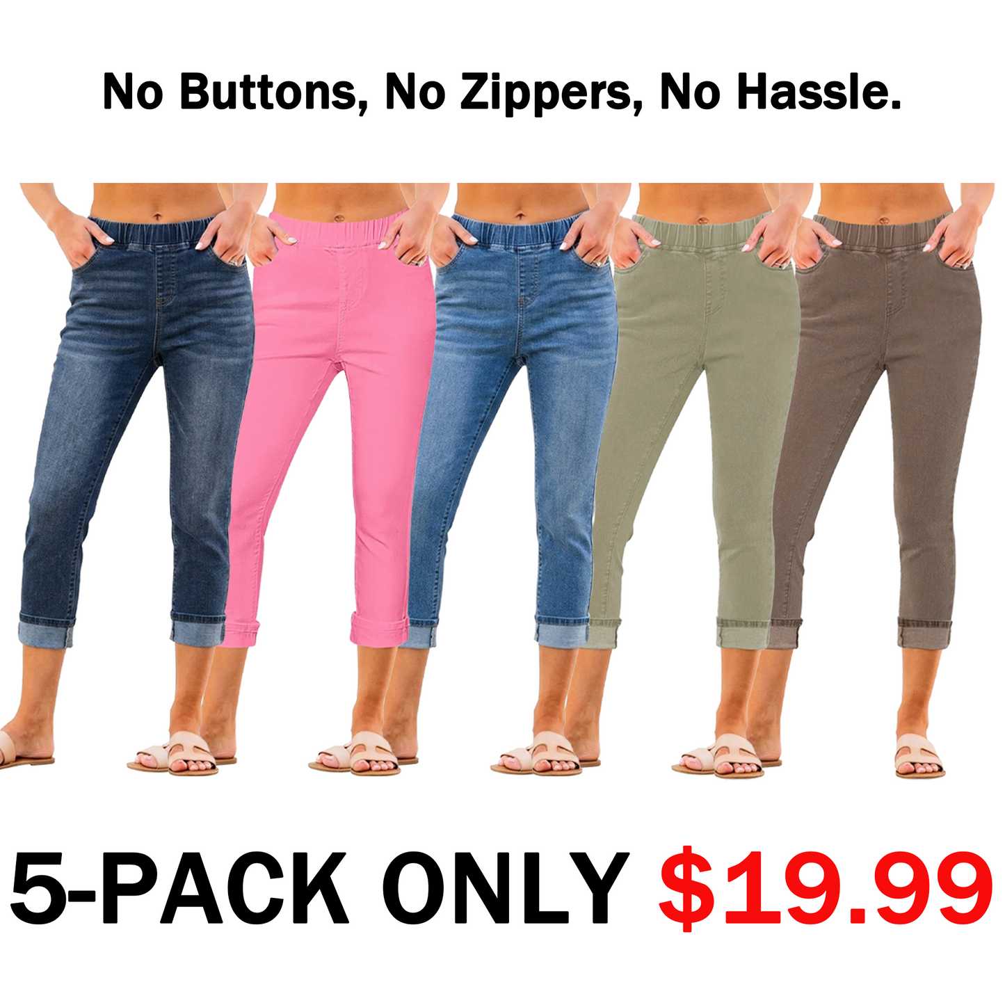🔥Women's High-Waist Stretch Denim Capri Jeggings