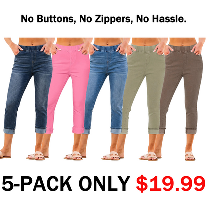 🔥Women's High-Waist Stretch Denim Capri Jeggings