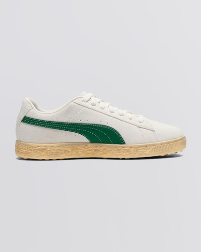 Puma Suede Golf Shoes Warm White/Luso Green
