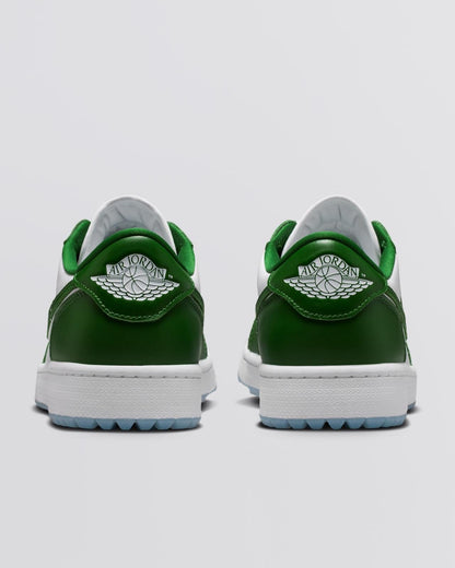Air Jordan 1 Low Spikeless Golf Shoes Forest Green/White