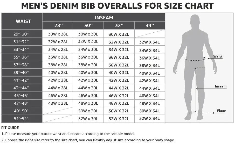 🔥Last Day Promotion!🔥Men's Denim Bib Overalls, Workwear with Adjustable Straps and Convenient Tool Pockets