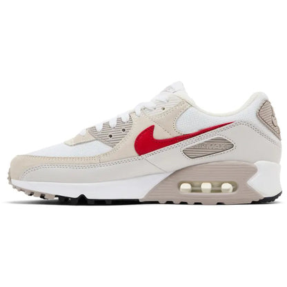 Nike Air Max 90 White College Grey Vast Grey University Red