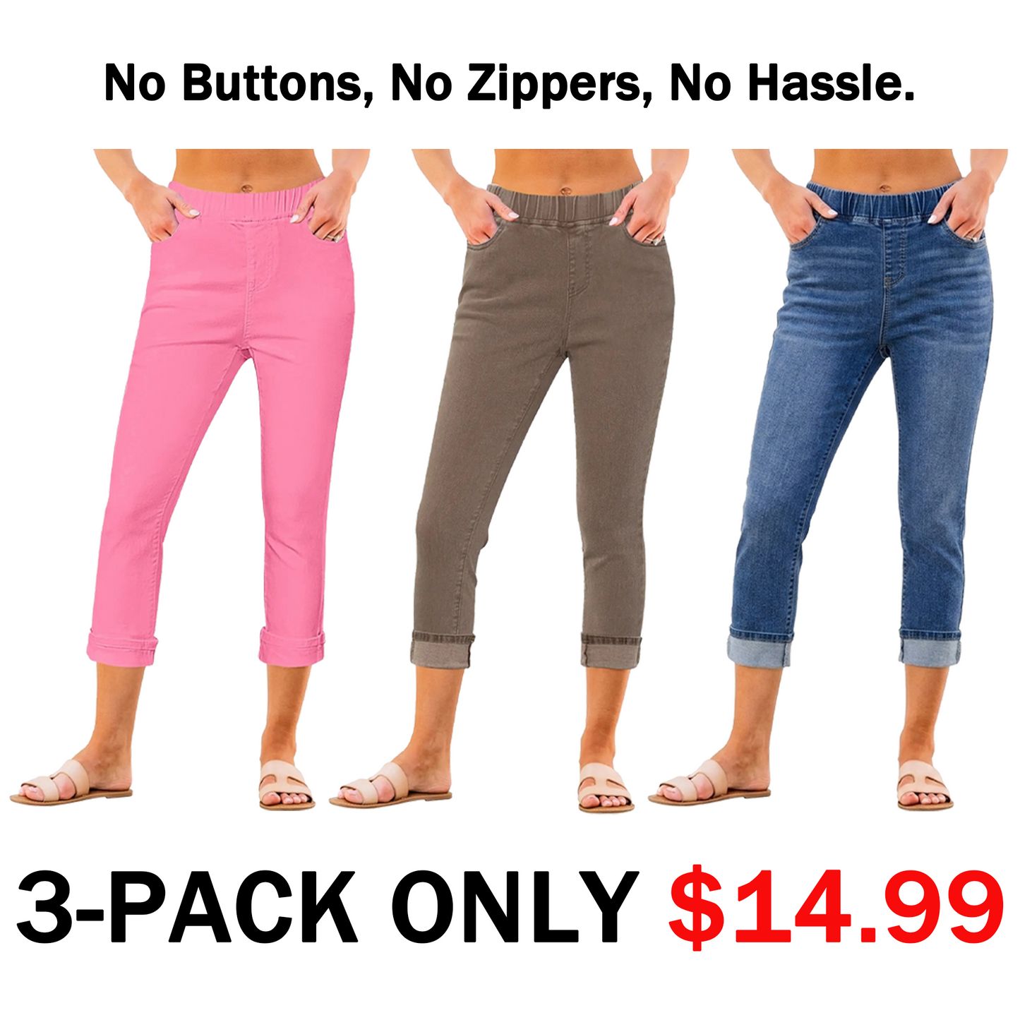 🔥Women's High-Waist Stretch Denim Capri Jeggings