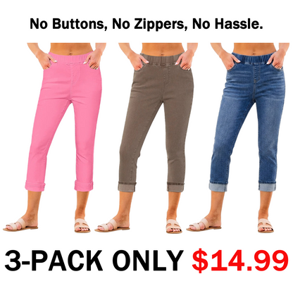 🔥Women's High-Waist Stretch Denim Capri Jeggings