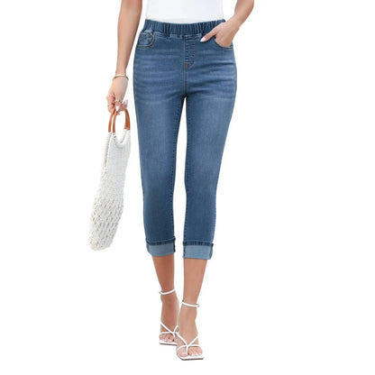 🔥Women's High-Waist Stretch Denim Capri Jeggings