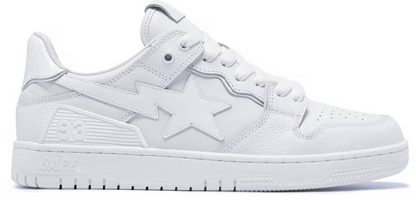 A Bathing Ape Bape Sk8 Sta Triple White Patent Leather