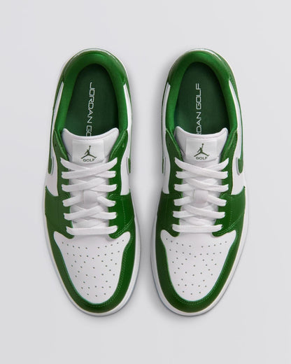 Air Jordan 1 Low Spikeless Golf Shoes Forest Green/White