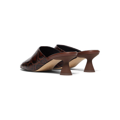 Miista Talita Brown Coco Mule Sandals (Brown)