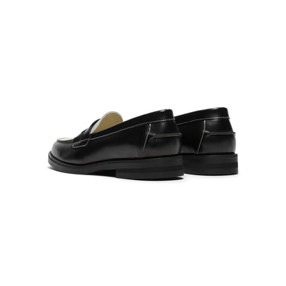 Duke + Dexter Wilde Black White Penny Loafer Womens (Black/White)
