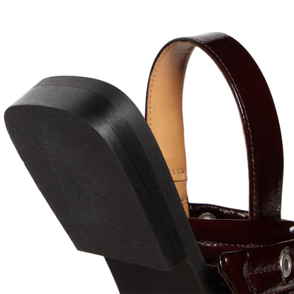 Ganni Feminine Buckle Ballerina Naplack (Burgundy)