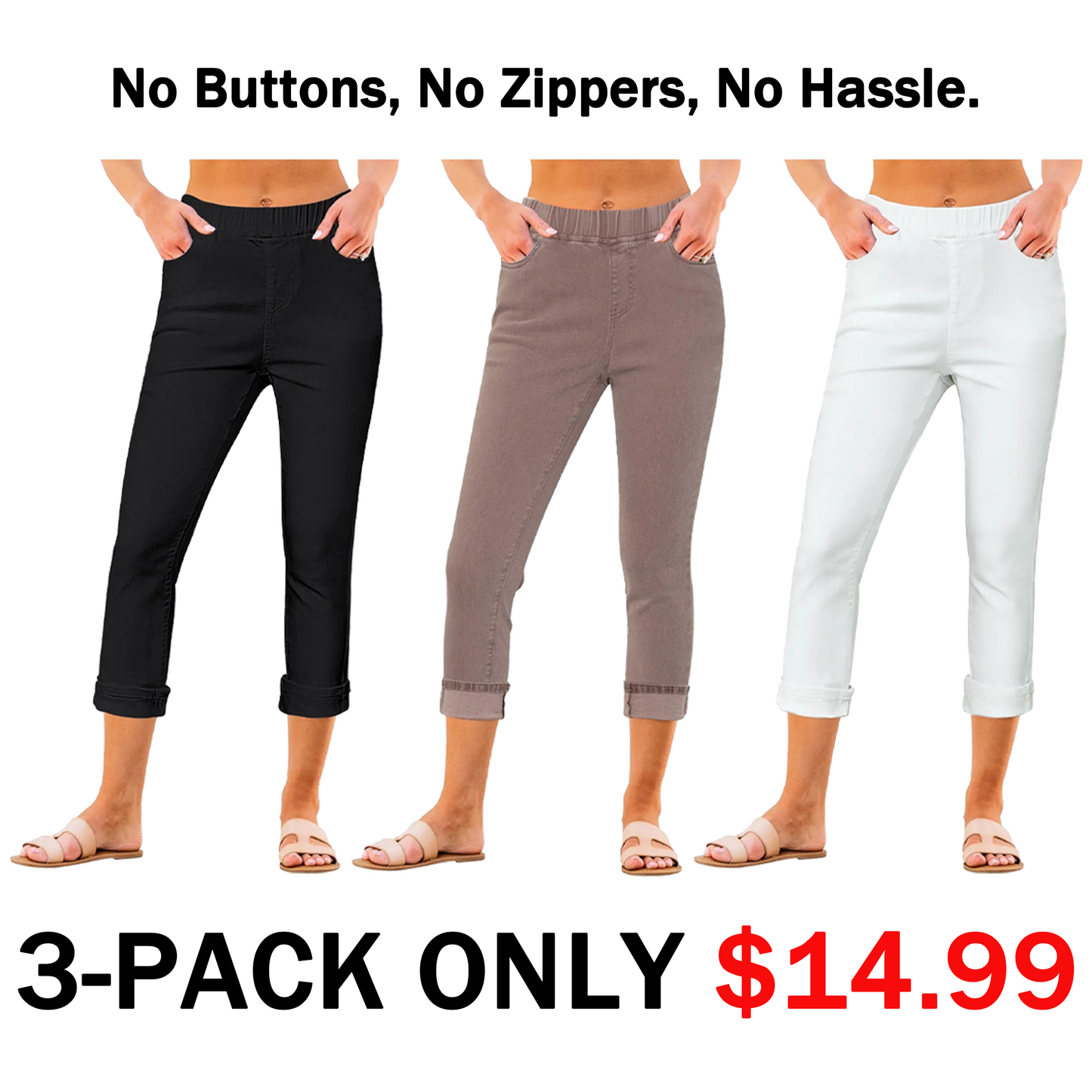 🔥Women's High-Waist Stretch Denim Capri Jeggings