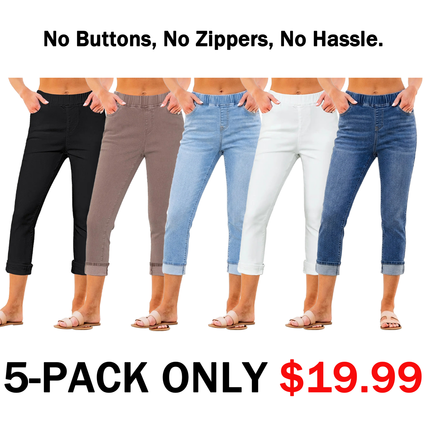 🔥Women's High-Waist Stretch Denim Capri Jeggings