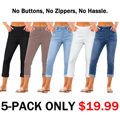 🔥Women's High-Waist Stretch Denim Capri Jeggings