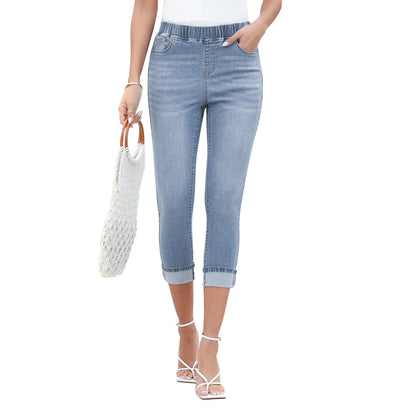 🔥Women's High-Waist Stretch Denim Capri Jeggings