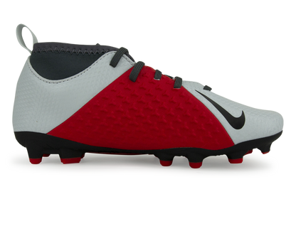 Nike Kids Phantomvsn Club Df Fg/Mg Pure Platinum/Black/Light Crimson/Dark Grey