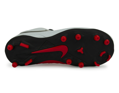 Nike Kids Phantomvsn Club Df Fg/Mg Pure Platinum/Black/Light Crimson/Dark Grey