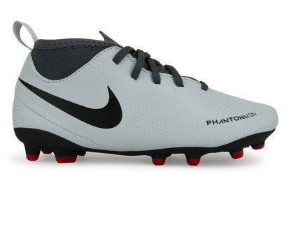 Nike Kids Phantomvsn Club Df Fg/Mg Pure Platinum/Black/Light Crimson/Dark Grey
