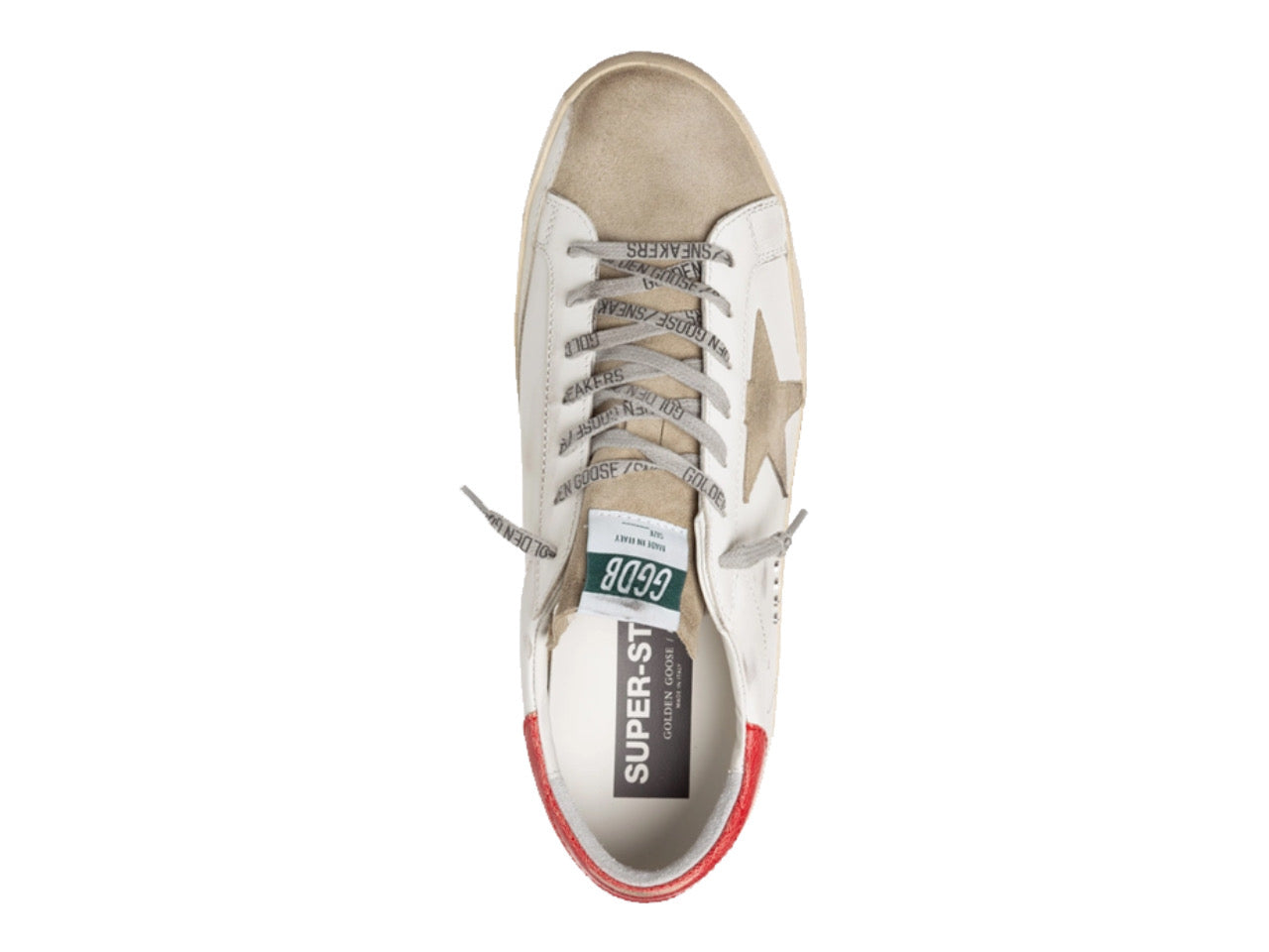 Golden Goose Super-Star White Taupe Red