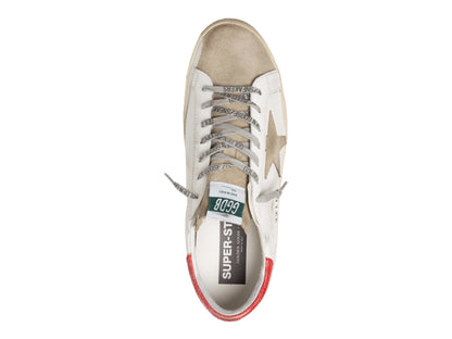 Golden Goose Super-Star White Taupe Red