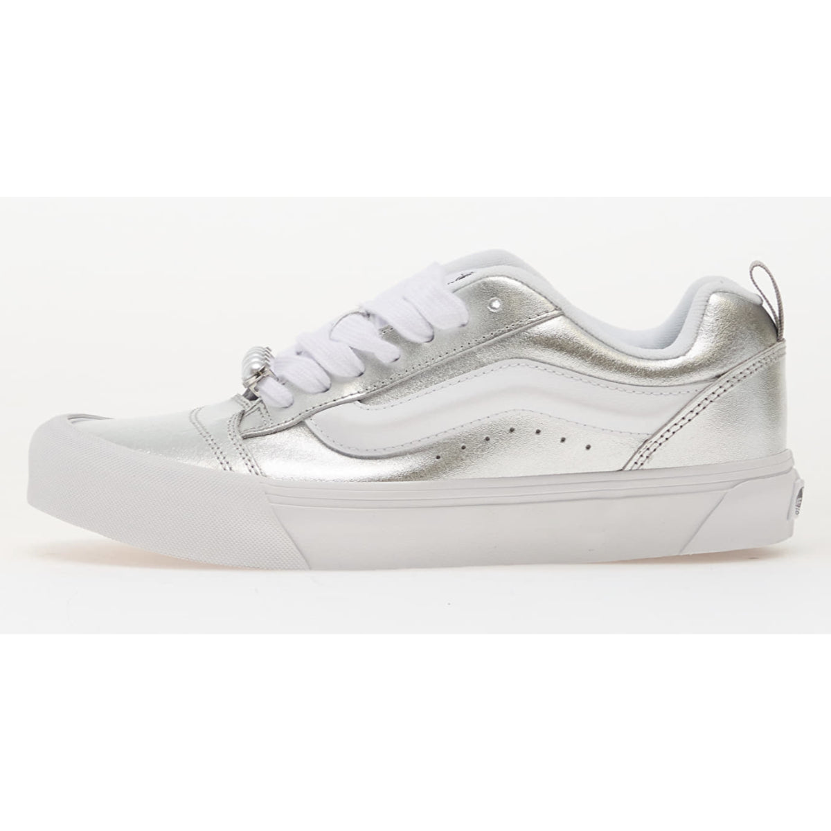 Vans Knu Skool Metallic Leather Silver