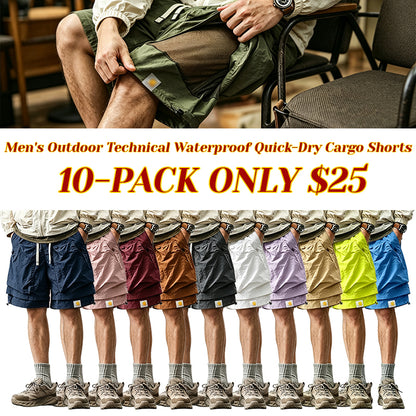 Men's Outdoor Technical Waterproof Quick-Dry Cargo Shorts