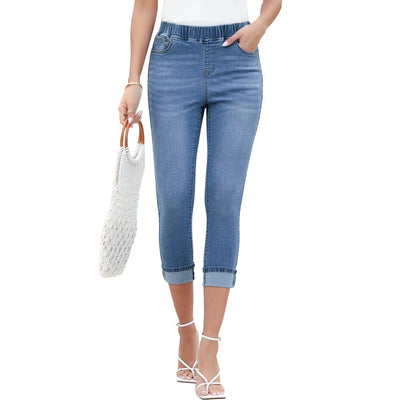 🔥Women's High-Waist Stretch Denim Capri Jeggings