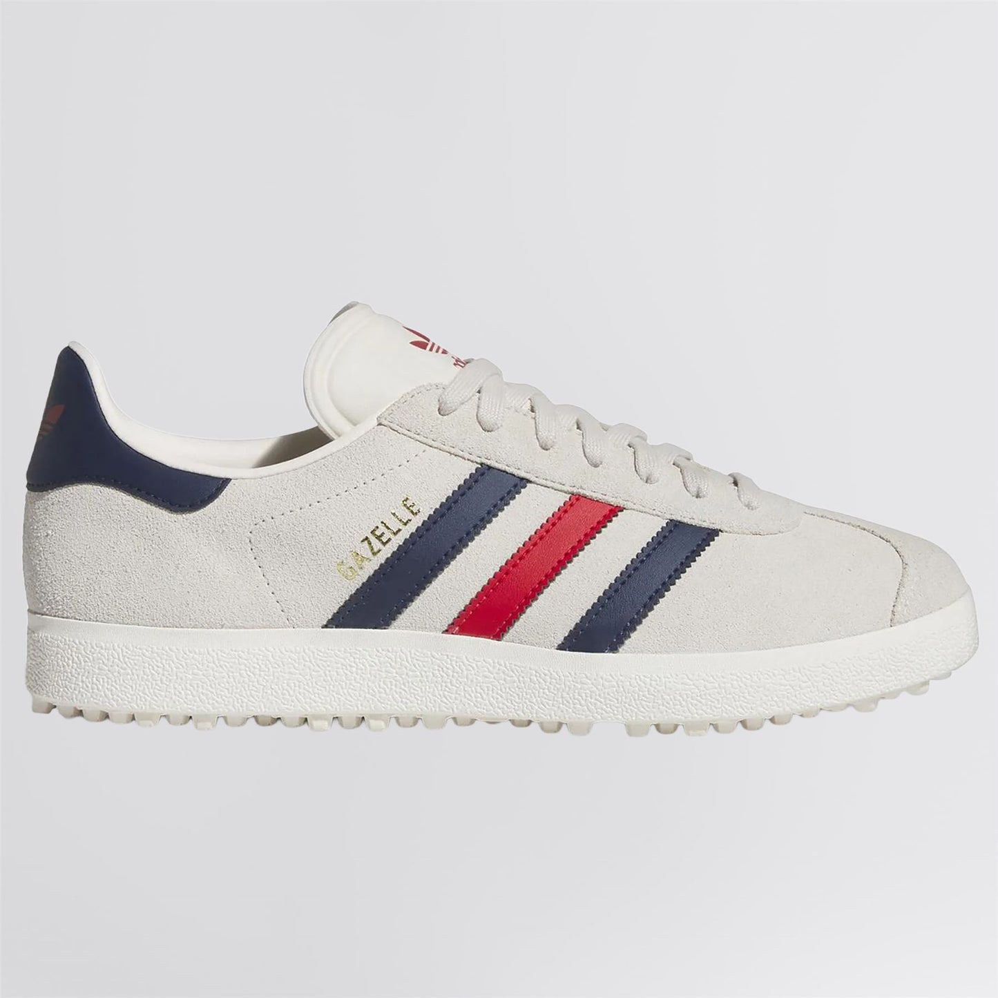 Gazelle Spikeless Golf Shoes Alumina/Night Indigo/Better Scarlet