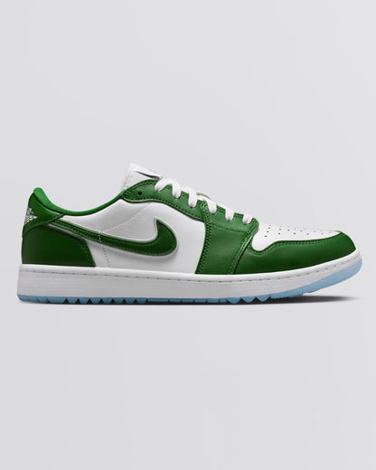 Air Jordan 1 Low Spikeless Golf Shoes Forest Green/White
