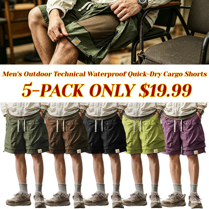Men's Outdoor Technical Waterproof Quick-Dry Cargo Shorts