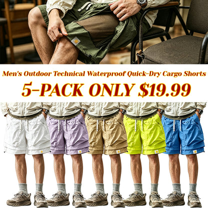 Men's Outdoor Technical Waterproof Quick-Dry Cargo Shorts