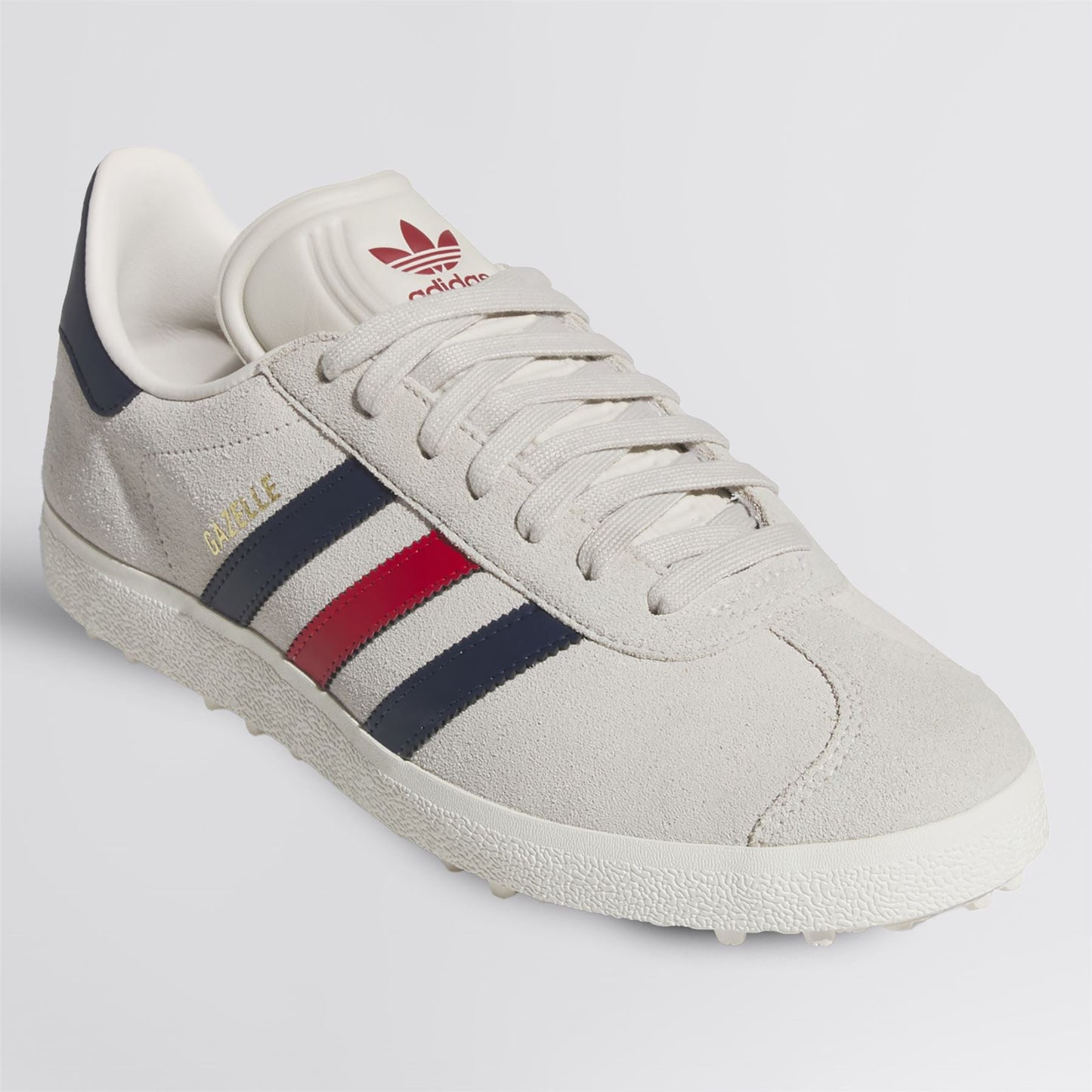 Gazelle Spikeless Golf Shoes Alumina/Night Indigo/Better Scarlet
