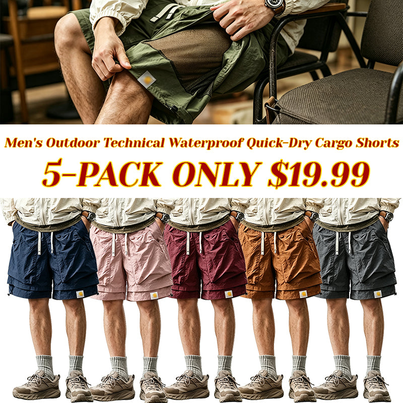 Men's Outdoor Technical Waterproof Quick-Dry Cargo Shorts