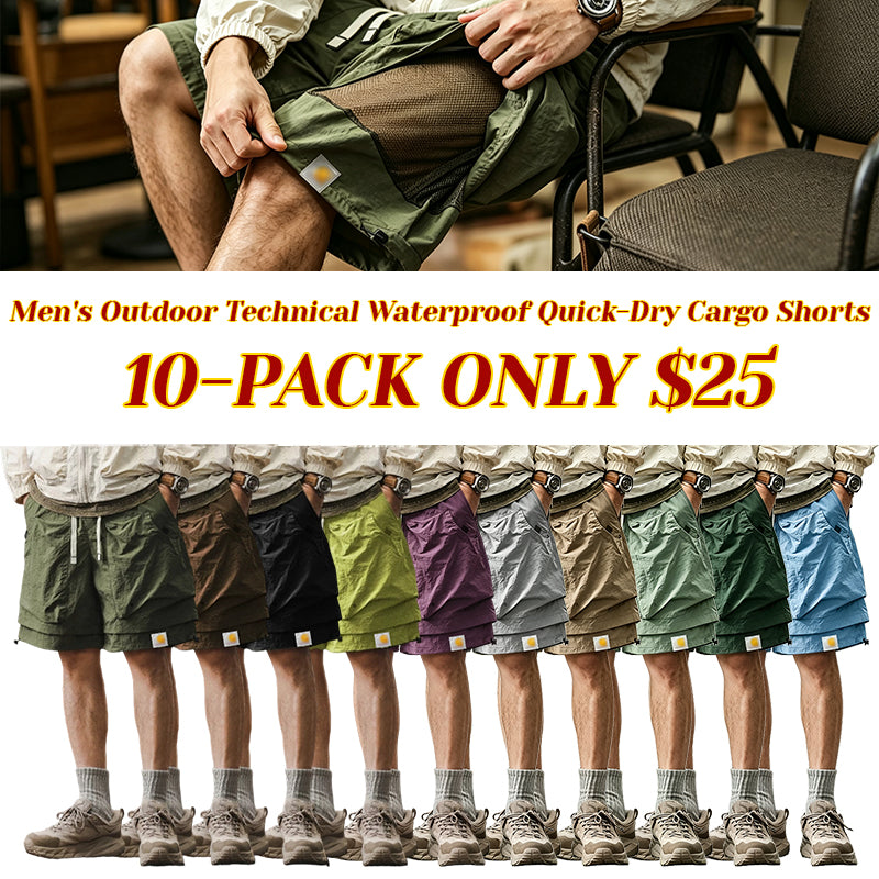 Men's Outdoor Technical Waterproof Quick-Dry Cargo Shorts