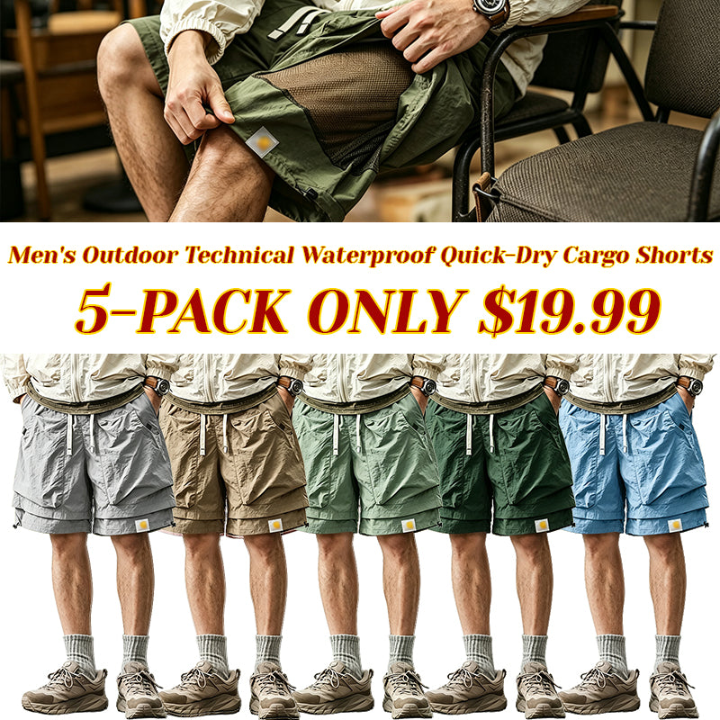 Men's Outdoor Technical Waterproof Quick-Dry Cargo Shorts