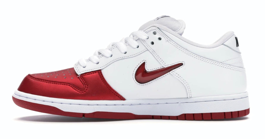 Nike Sb Dunk Low Supreme Jewel Swoosh Red